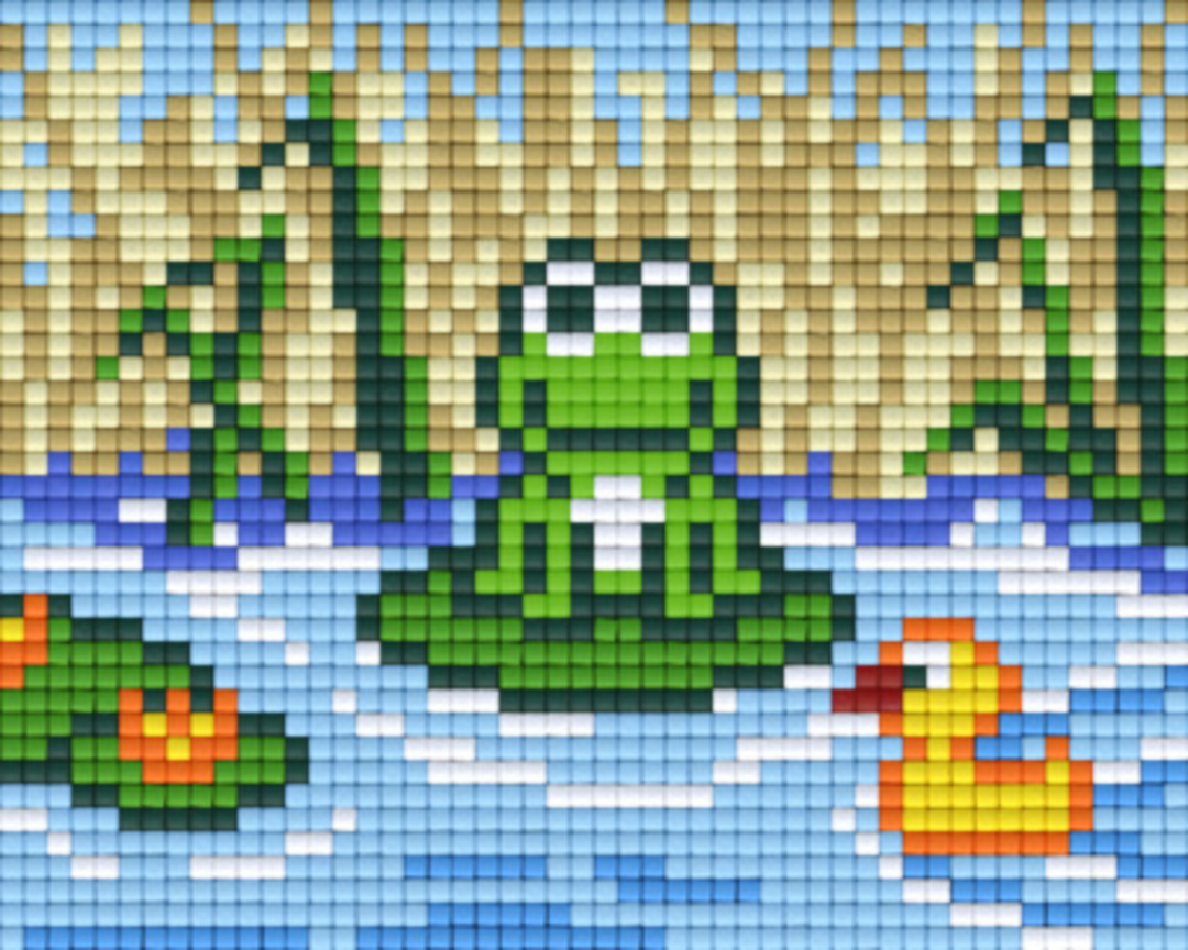 Frog And Duck One [1] Baseplate PixelHobby Mini-mosaic Art Kits image 0